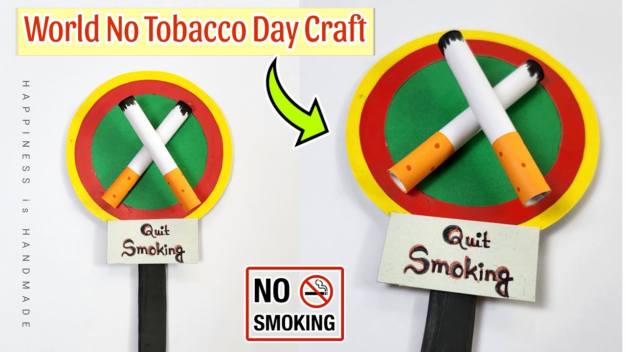World No Tobacco Day Poster / No Smoking Craft / No Tobacco Day Drawing