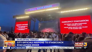 City officials respond to Stagecoach evacuation order