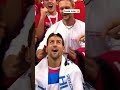when Novak Djokovic shaved his hair after winning the #DavisCup 💈😂 #shorts #serbia #novakdjokovic