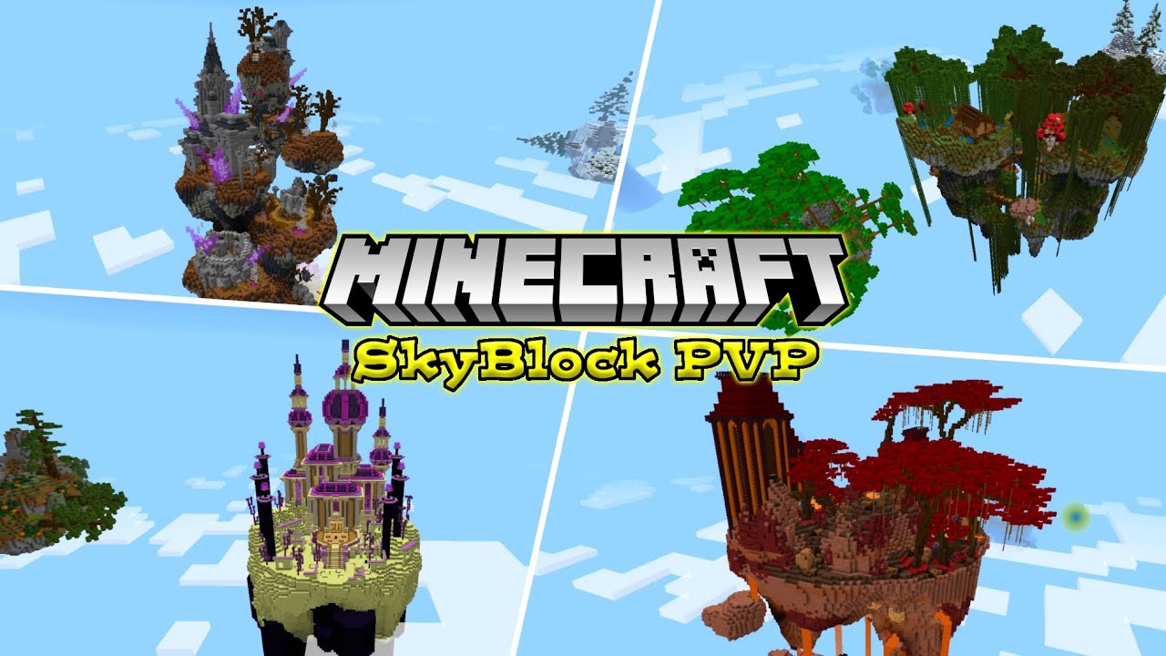 Incrível SkyBlock PVP para Minecraft PE 1.19+ | Bedrock Map - YouTube