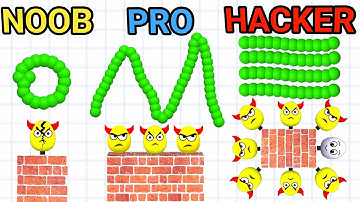 NOOB vs PRO vs HACKER in Draw To Smash