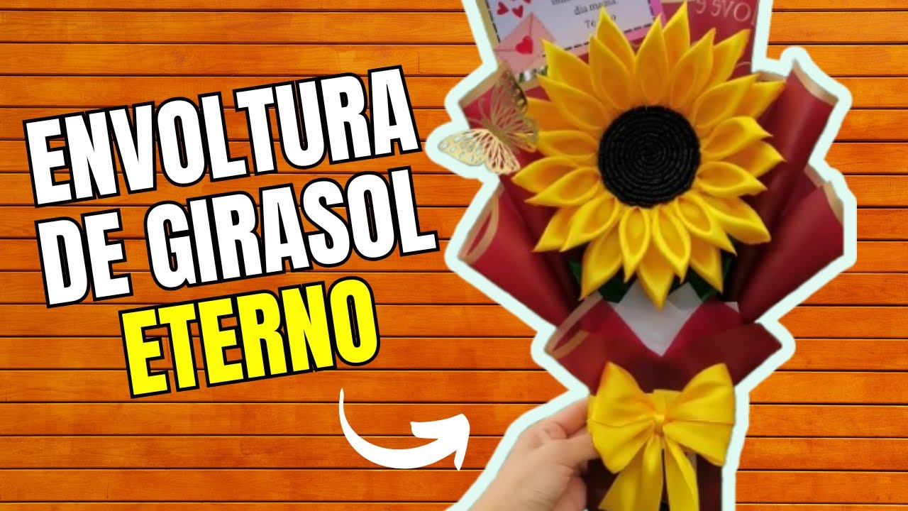 Tutorial ¦ Cómo envolver un Girasol Eterno de listón 🌻¦ Paso a Paso ❤️
