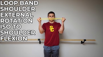 Loop Band Shoulder External Rotation Isometric to Shoulder Flexion