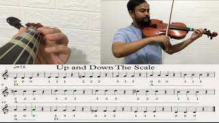 Up and Down The Scale - Violin. Essential Elements for String Violin Book 1 Song no 33 & 34