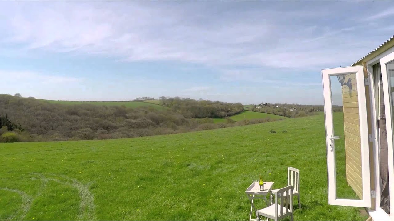 Devon countryside wood cabin experience.