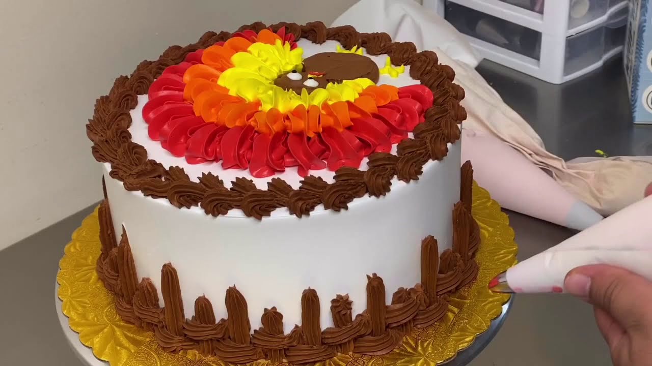 LO MÁS FÁCIL DE DECORAR UN PASTEL PARA ACCIÓN DE GRACIAS., image size:1280x720