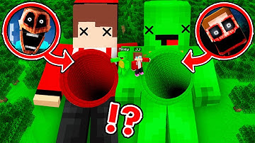 JJ and Mikey Found Mimics Inside Longest Tunnels BIGGEST JJ MIKEY in Minecraft?!