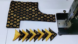 Very popular blouse back neck design || cutting and stitching back neck || #madhurafashionkatta screenshot 4