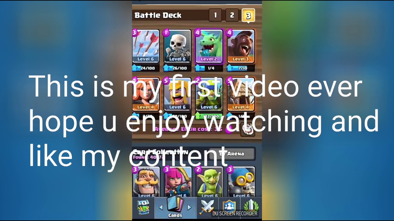 Popular mc || Clash Royale battle#1 (my first video)