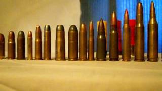 Comparison of ammo from .22 to .50 Cal.