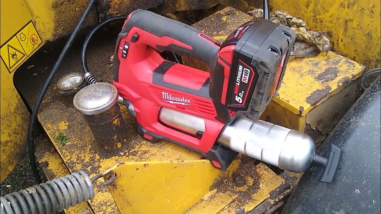 Milwaukee grease gun YouTube