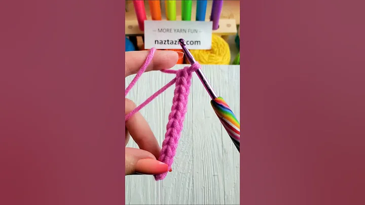 How to Crochet Double Chain Half I-Cord #shorts