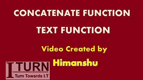 concatenate text function in excel 2010