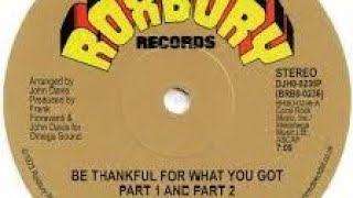 Video thumbnail of "William DeVaughan - Be thankful for what you got"