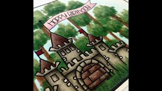 Create an easy backround with copic coloring, for The Alley Way Stamps