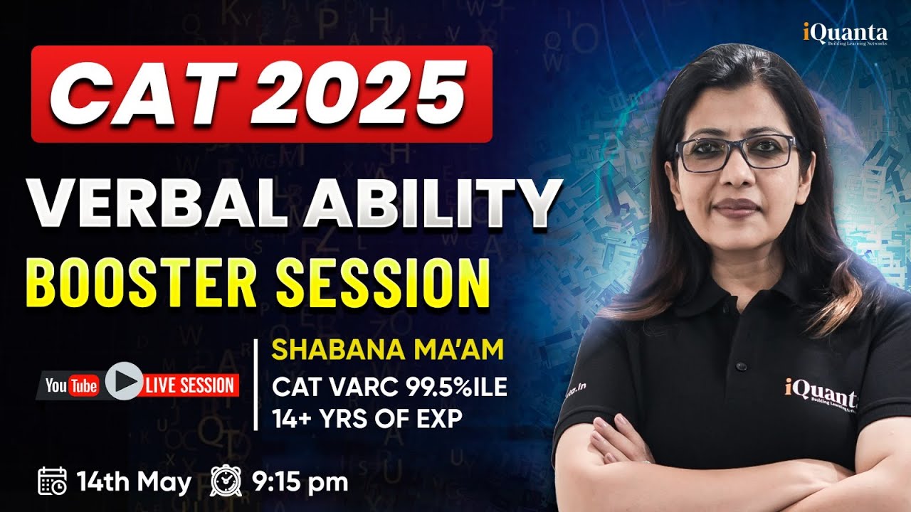 CAT 2025 Verbal Ability Booster Session | Master VARC with Shabana Ma ...