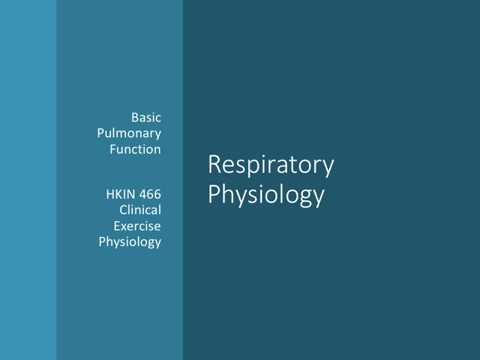 2.1-Respiratory Physiology 1 physiology معنى