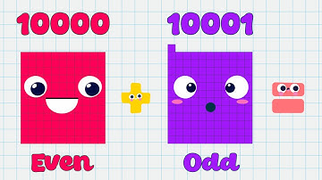 NUMBERBLOCKS BIG EVEN AND ODD NUMBER ADDITION | Math Count Big Numbers | Add Big Numbers