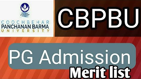 cbpbu M.A/M.Sc admission merit list 2020