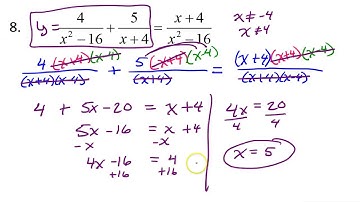 Day 8 HW   #8   Solving Rational Equations, TI 84