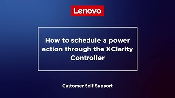 How to schedule a power action through the XClarity Controller
