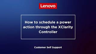 How to schedule a power action through the XClarity Controller screenshot 4