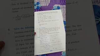 11th commerce practical book mathematics and statistics 20. GST shares and Dividend