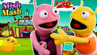 Mish & Mash | Visiting Slimey Slime World | Episode 3 | Puppet Show for Kids | Wildbrain Happy Kids