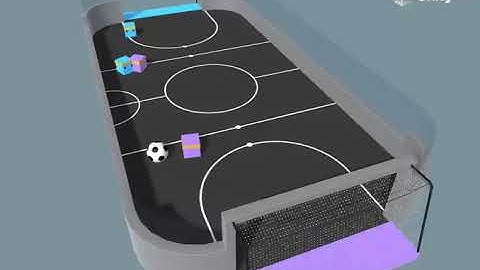 RL trained agents playing football