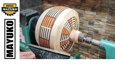 STRIPED WOOD BOWL WITH THE LID, woodturning