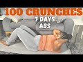 100 CRUNCHES A DAY FOR 7 DAYS/see this Shocking results 😱, I lost BELLY FAT in 7 days /7 days ABS