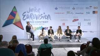 ESCKAZ live in Malta: Julia (The Netherlands) press-conference (PBS)