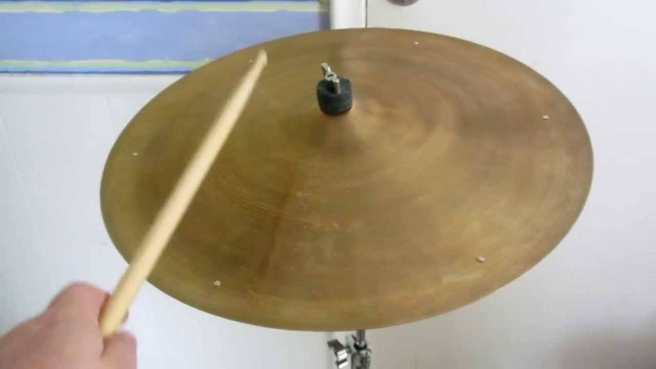 80's 20" Sabian China Pang type cymbal with 6 factory rivets YouTube