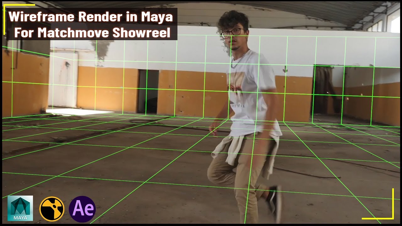 Wireframe Render in Maya | Wireframe Render Using Arnold in Maya 2020 |  Matchmove Wireframe Render
