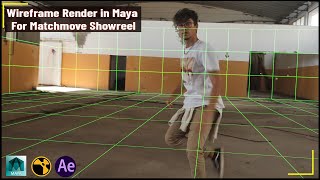 Wireframe Render in Maya | Wireframe Render Using Arnold in Maya 2020 |  Matchmove Wireframe Render