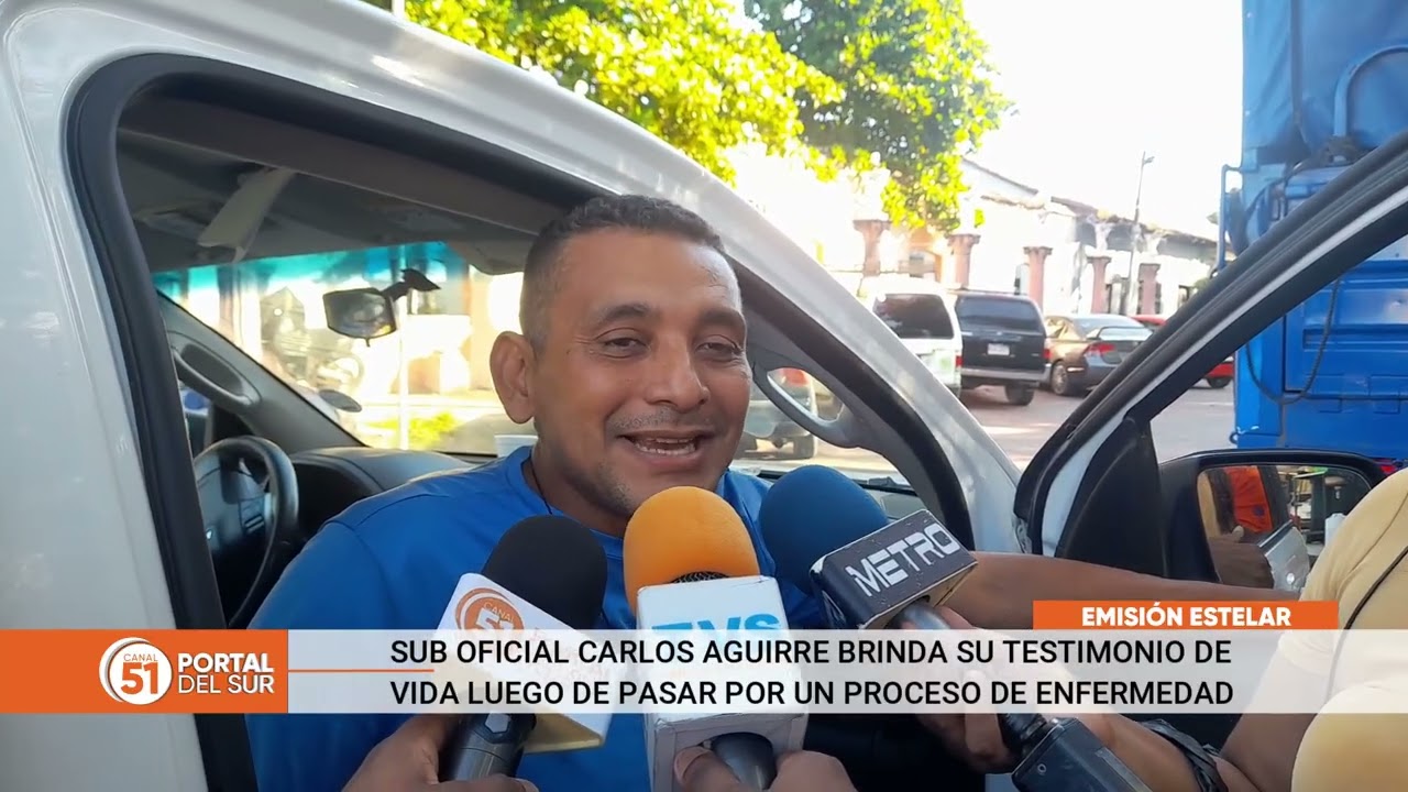 SUB OFICIAL CARLOS AGUIRRE BRINDA SU TESTIMONIO DE VIDA LUEGO DE PASAR POR UN PROCESO DE ENFERMED