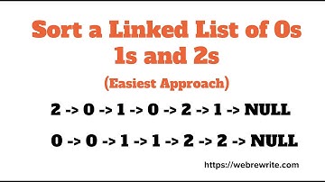 Sort a Linked List of 0s, 1s and 2s | Programming Tutorials