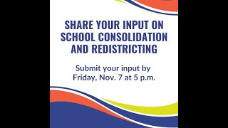 CCS Community Input Meeting on School Redistricting and Facility Planning