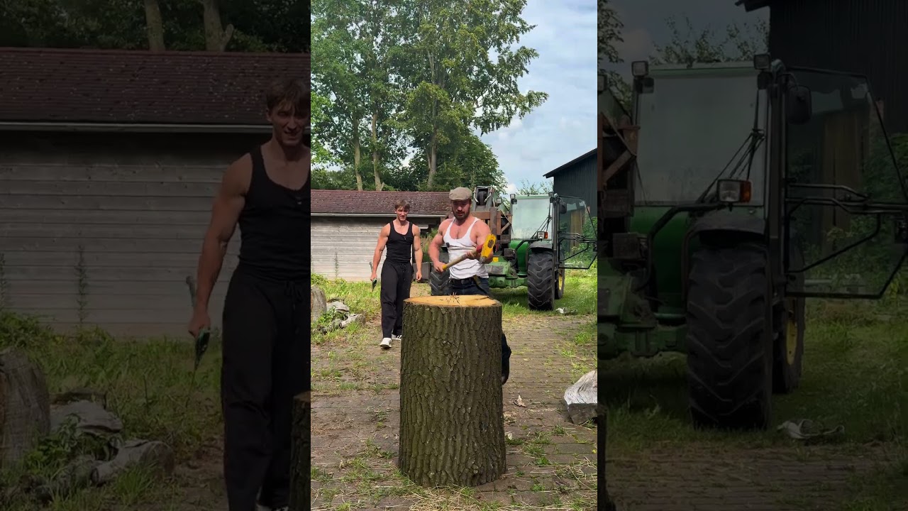 war mir eine Ehre 🤝😂 #hacken #holz #axt #holzhack