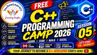 C++ Programming - Free Programming Camp 2026 | Session 05 | Practice Programming and Debugging - AA