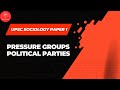 Pressure Groups & Political Parties | UPSC Sociology Optional Paper 1 | Complete Lecture for Mains