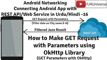 Android REST API-16 | How to Make GET Request with Parameters using "OKHttp Library" | U4Universe