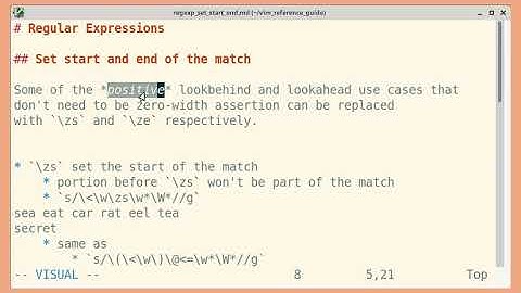 Vim regexp: Set start and end of the match
