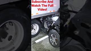 Car Crushed Under Semi Truck During Crash