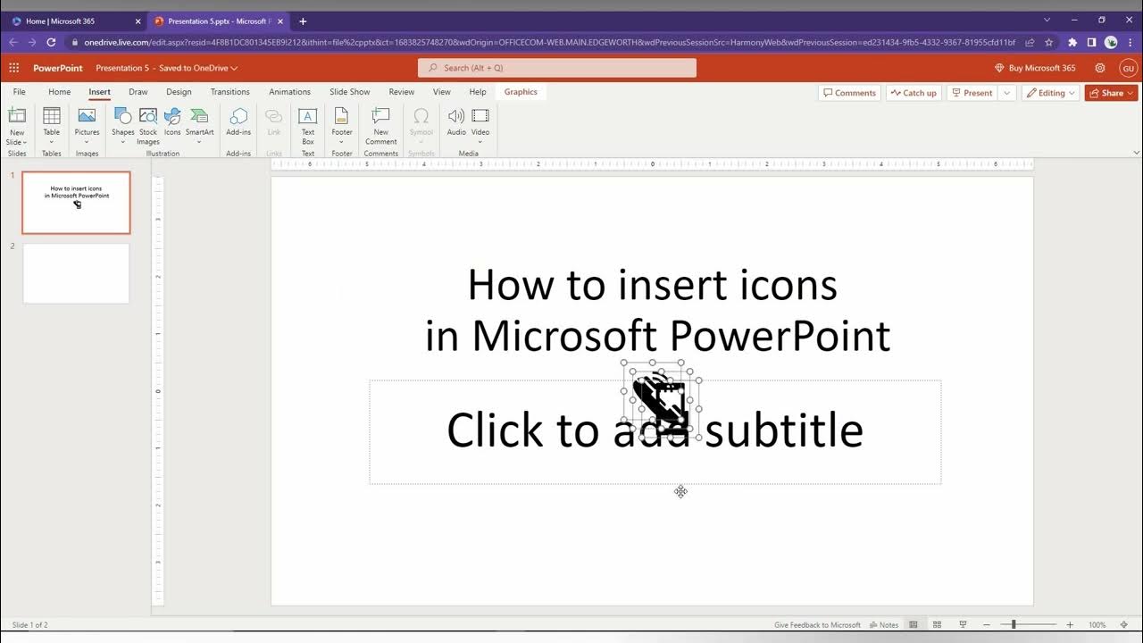 How to insert icons in Microsoft PowerPoint - YouTube
