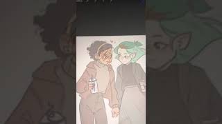 Drawing a lesbian couple(LGBTQ )🏳️‍🌈