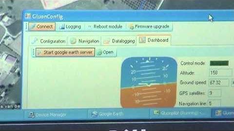 Gluonpilot telemetry in Google Earth