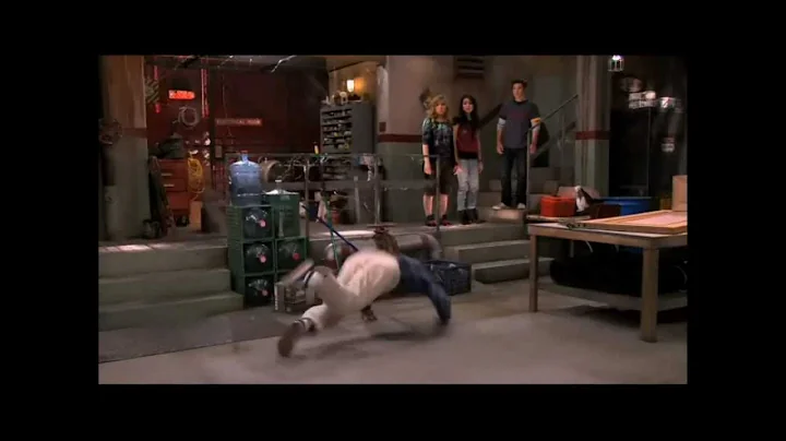 Gibby (iCarly) falls from the ceiling