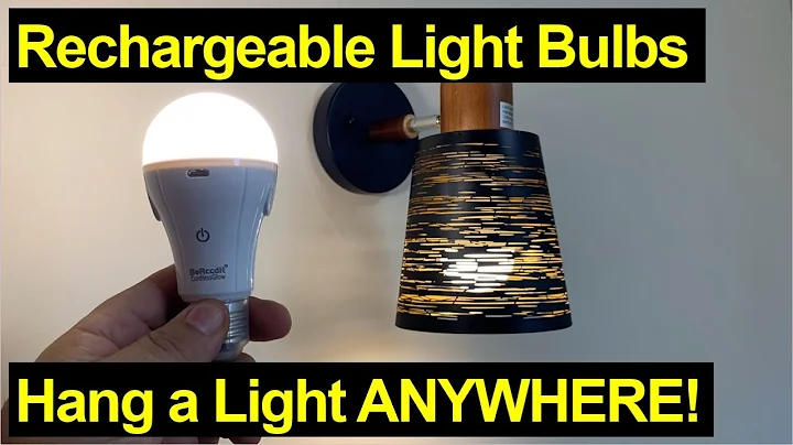 BoRccdit Rechargeable LED Light Bulb Doesn't Need Wiring!  Use Anywhere! #homehack #lighthack