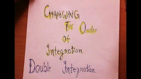Double integral-changing the order of integration